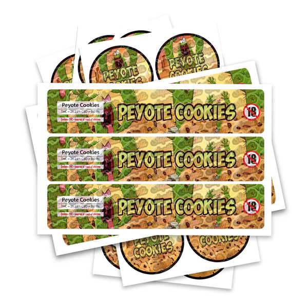Peyote Cookies Glass Jar / Tamper Pot Labels - SLAPSTA