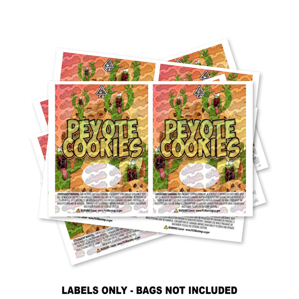 Peyote Cookies Mylar Bag Labels ONLY - SLAPSTA