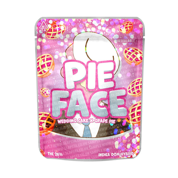 Pie Face Mylar Pouches Pre-Labeled - SLAPSTA