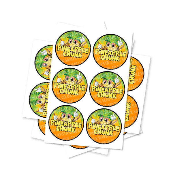 Pineapple Chunk Circular Stickers - SLAPSTA