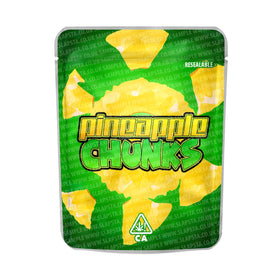 Sachets Mylar pré-étiquetés avec morceaux d'ananas