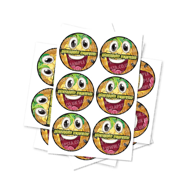 Pineapple Express Circular Stickers - SLAPSTA