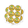 Pineapple Express Circular Stickers - 2.5cm