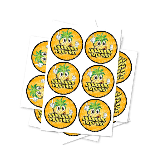 Pineapple Express Circular Stickers - SLAPSTA