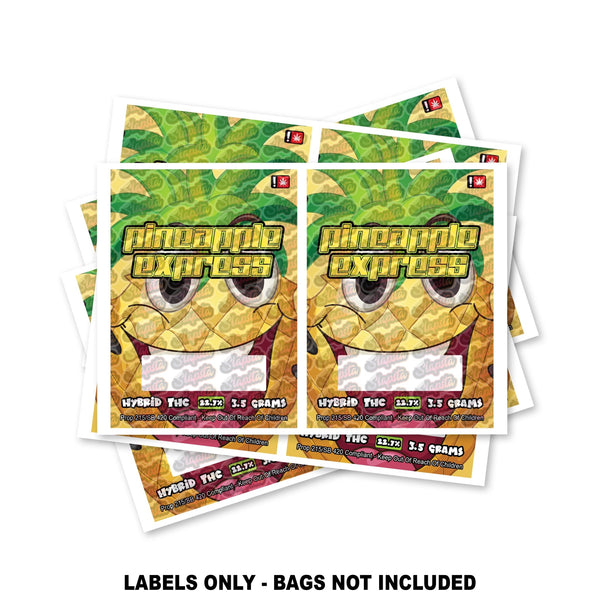 Pineapple Express Mylar Bag Labels ONLY - SLAPSTA