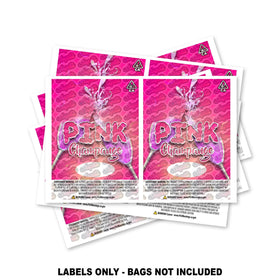 Étiquettes pour sacs Mylar Champagne rose UNIQUEMENT