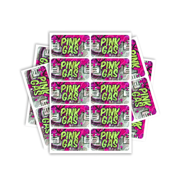 Pink Gas Rectangle / Pre-Roll Labels - SLAPSTA