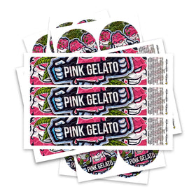 Pink Gelato Glass Jar / Tamper Pot Labels