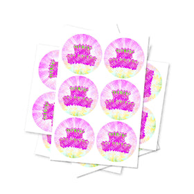 Pink Gelonade Circular Stickers