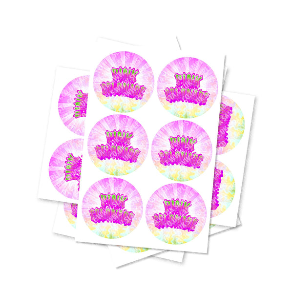 Pink Gelonade Circular Stickers - SLAPSTA