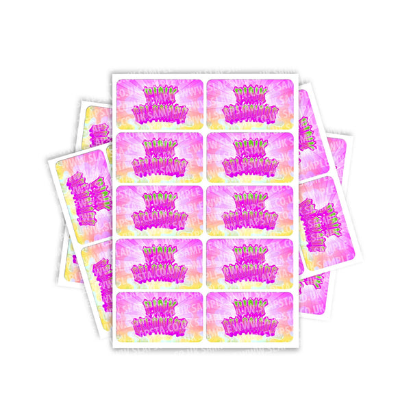 Pink Gelonade Rectangle / Pre-Roll Labels - SLAPSTA