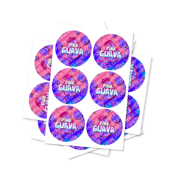 Pink Guava Circular Stickers - SLAPSTA