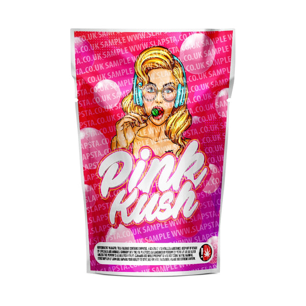 Pink Kush Mylar Pouches Pre-Labeled - SLAPSTA