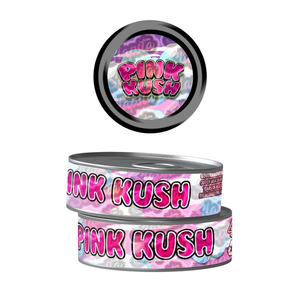 Pink Kush Pre-Labeled 3.5g Self-Seal Tins - SLAPSTA