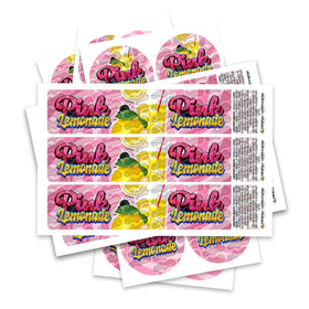 Pink Lemonade Glass Jar / Tamper Pot Labels