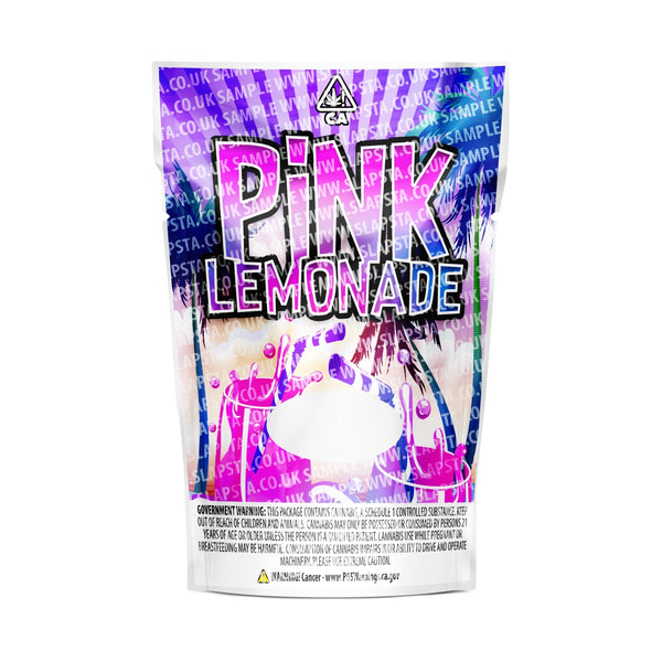 Pink Lemonade Mylar Pouches Pre-Labeled - SLAPSTA