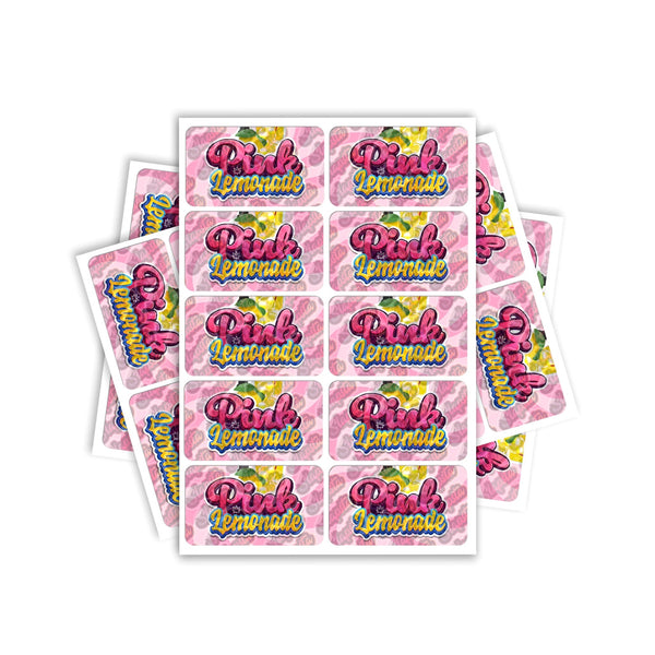 Pink Lemonade Rectangle / Pre-Roll Labels - SLAPSTA