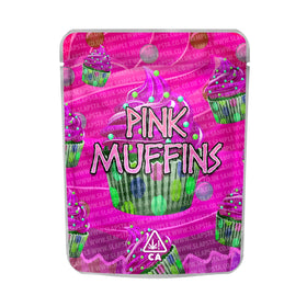 Sachets Mylar pré-étiquetés pour muffins roses