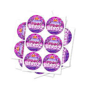 Autocollants circulaires Pink Nerds