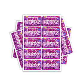 Étiquettes pré-enroulées/rectangulaires Pink Nerds