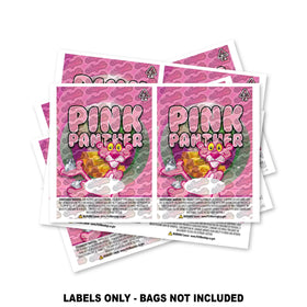 Étiquettes pour sacs en Mylar Pink Pantha UNIQUEMENT