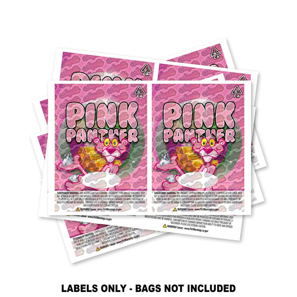 Pink Pantha Mylar Bag Labels ONLY - SLAPSTA