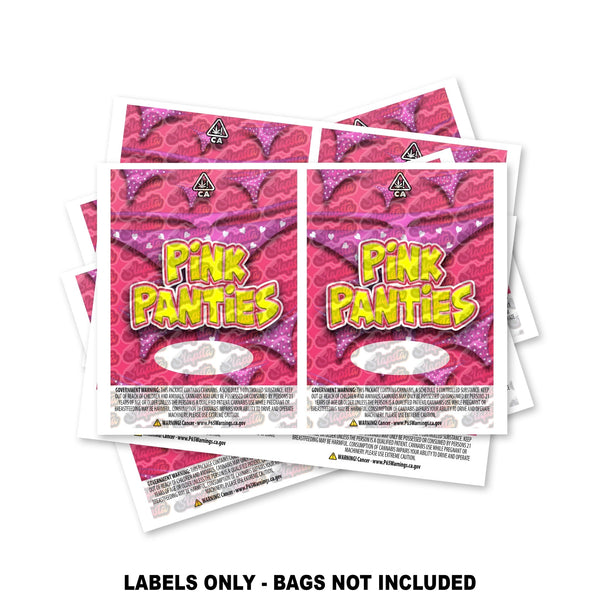 Pink Panties Mylar Bag Labels ONLY - SLAPSTA