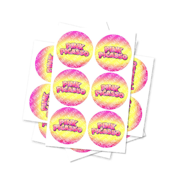 Pink Picasso Circular Stickers - SLAPSTA