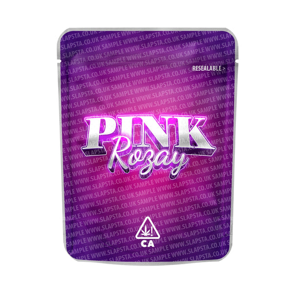 Pink Rosay Mylar Pouches Pre-Labeled - SLAPSTA
