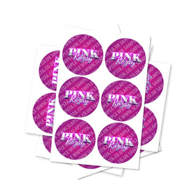 Pink Rozay Circular Stickers