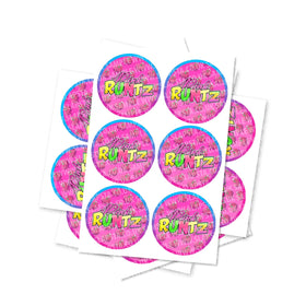 Pink Runtz Circular Stickers