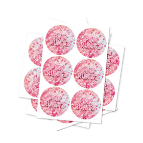 Pink Runtz Circular Stickers