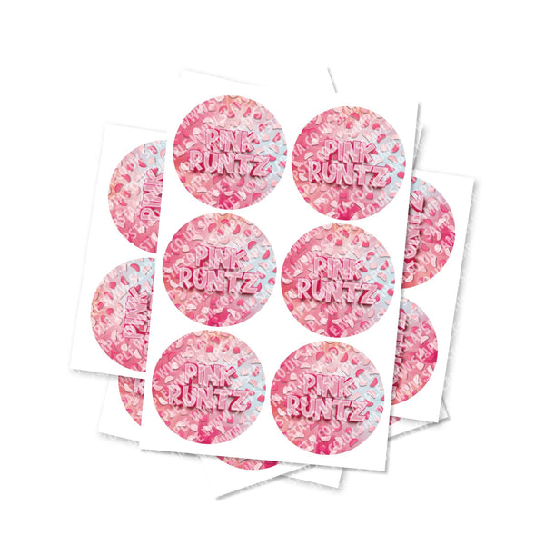Pink Runtz Circular Stickers - SLAPSTA