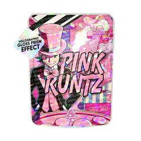 Pink Runtz SFX Mylar Pouches Pre-Labeled