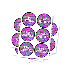 Pink Zkittlez Circular Stickers