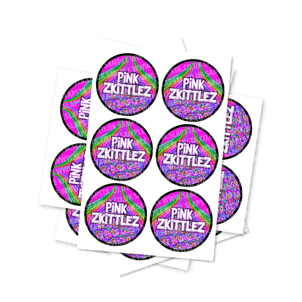 Pink Zkittlez Circular Stickers - SLAPSTA
