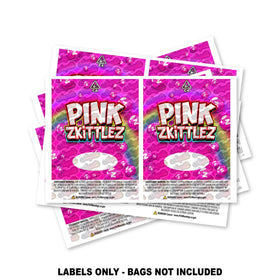Étiquettes pour sacs Mylar Pink Zkittlez UNIQUEMENT
