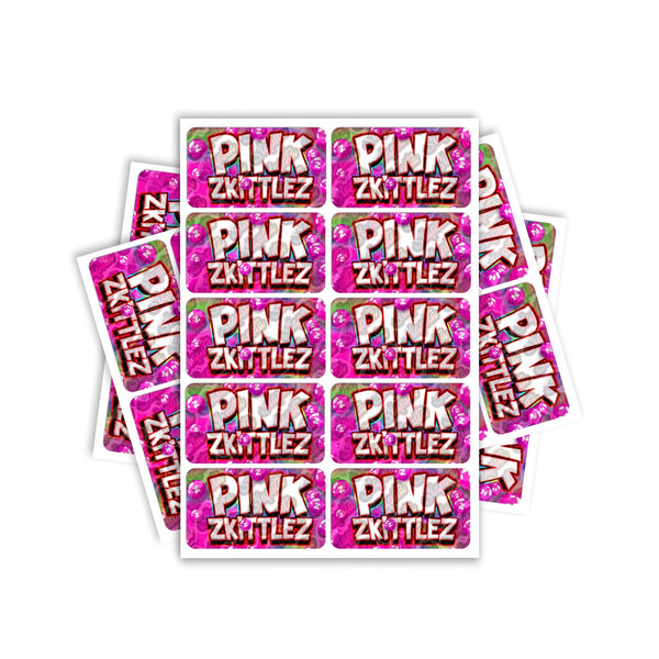 Pink Zkittlez Rectangle / Pre-Roll Labels - SLAPSTA