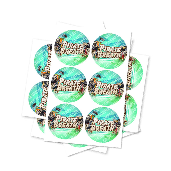 Pirate Breath Circular Stickers - SLAPSTA