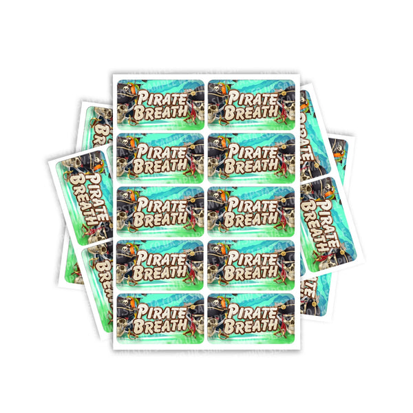 Pirate Breath Rectangle / Pre-Roll Labels - SLAPSTA