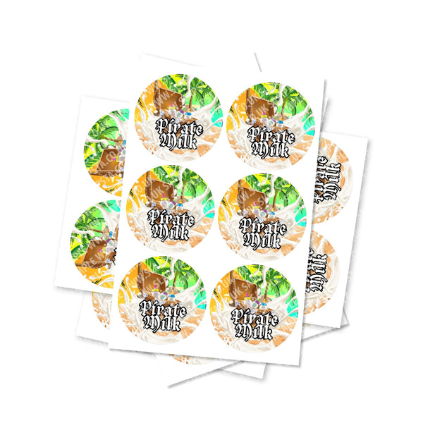 Pirate Milk Circular Stickers - SLAPSTA