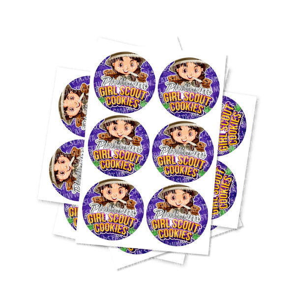 Platinum Girl Scout Cookies Circular Stickers - SLAPSTA