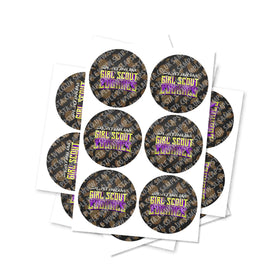 Platinum Girl Scout Cookies Circular Stickers