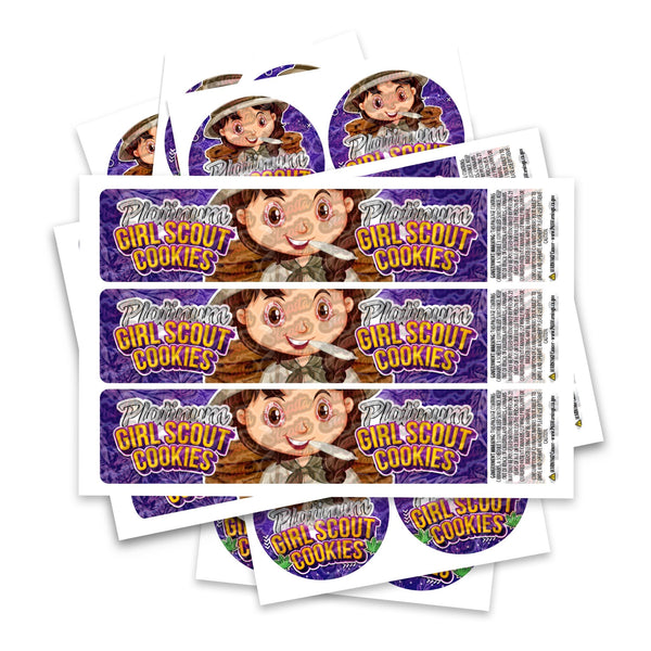 Platinum Girl Scout Cookies Glass Jar / Tamper Pot Labels - SLAPSTA
