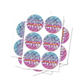 Platinum Gorilla Circular Stickers