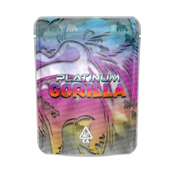 Platinum Gorilla Mylar Pouches Pre-Labeled - SLAPSTA