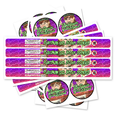 Platinum GSC Pre - Labeled 3.5g Self - Seal Tins - 60pcs