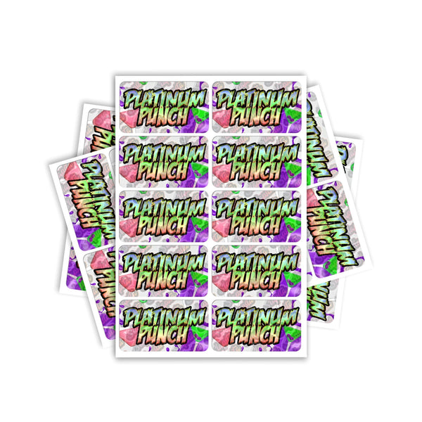 Platinum Punch Rectangle / Pre-Roll Labels - SLAPSTA