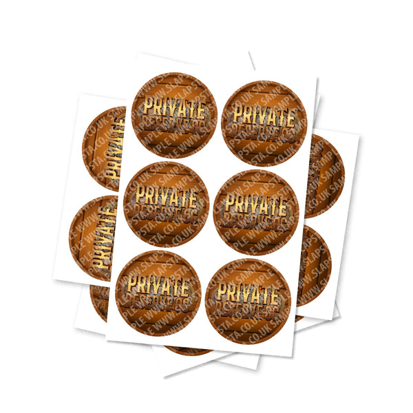 Private Reserve Circular Stickers - SLAPSTA