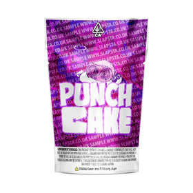 Punch Cake Mylar Pouches Pre-Labeled